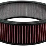 Allstar,Air Filter Element, Round, 14 in Diameter, 4 in Tall, Wire Mesh Included, Reusable Cotton, Red, Each