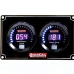 QuickCar Gauge Panel Assembly, Digital, Oil Pressure / Water Temperature, Black Face, Kit