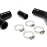 TI22, Radiator Hose, Lower, 1.5 in ID, 3 Piece, Silicone, Black, SprintCar, Each