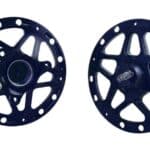 Winters Wheel Hub, Front, 2 Direct Mount Hubs, Bearings / Dust Caps / Nuts / Wheel Studs Included, Aluminum, Black Anodized, Pair