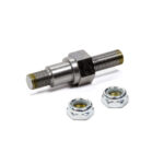 Shock Mount Stud, 3/8 in Thread, 2-1/2 in Long, Hex Nuts, Steel, Natural, Mini Sprint, Each