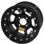 Aero Wheel, 13 x 8, 4 x 4.5 PCD, 4 " Back Space, Beadlock, Black 33-184540