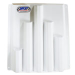 HRP, Cable Tie Holder, Wall Mount, 5 Compartments, 13 x 14 in, Aluminum, White Powder Coat, Each