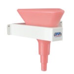 HRP, Funnel Rack, Wall Mount, Triangle Shaped Funnel, Aluminum, White Powder Coat, Each