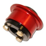 KSE, Steering Wheel Quick Release, 360 Degree Release, Spline, Aluminum, Red Anodized, 3/4 in Shaft, Each