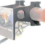 Longacre Switch Panel Bracket, Clamp-On, 3 in Bolt Spacing, Billet Aluminum, Black Anodized, 1-1/2 in OD Tube, Pair