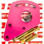 Sweet, Power Steering Pump Bracket, Driver Side, Block Mount, Billet Aluminum, Red Anodized, Small Block Chevy, Kit