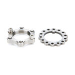 TI22,Spindle Nut, Keyed Washer / Screws Included, Titanium, Natural, 10 Degree Front Spindle, Sprint Car, Kit