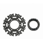 Wilwood Brake Rotor Adapter, Rear Inboard, 2.880 x 48 Spline Axle Mount to 8 x 7.000 in Rotor Bolt Pattern, Aluminum, Gray Anodized, Each