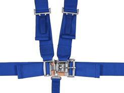 ARP 5 Point Harness Hans 2" top Belts Seat Belts Clip In Mounts Blue.