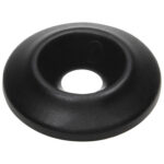 Allstar Body Bolt Washer, Countersunk, 0.25 in ID, 1 in OD, 0.188 in Thick, Plastic, Black