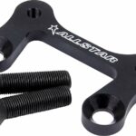 Allstar Brake Caliper Bracket, Front, Driver Side, Aluminum, Black Anodized, 10-1/8 in Rotor, 3-1/4 in Lug Mount Calipers, Sprint Car Spindles