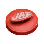 Jaz Fuel Cell Filler Cap, Twist Lock, 4 in OD, T-Handle, Plastic, Red, JAZ Logo, Each