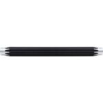 QuickCar Suspension Tube, Scalloped, 12 in Long, 5/8-18 in Female Thread, Aluminum, Black Anodized / Natural