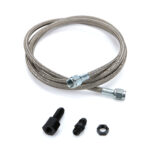 QuickCar Gauge Line Kit, 4 AN, 60 in Long, 4 AN Female to 4 AN Female, Fittings Included, PTFE, Braided Stainless, Mechanical Pressure Gauges