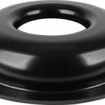 Allstar Air Cleaner Base, 14 in Round, 5-1/8 in Carb Flange, Drop Base, Lightweight, Aluminum, Black Paint