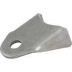 Allstar Chassis Tab, Body Brace, Radius, Gusseted, 3/8 in Mounting Hole, 0.125 in Thick, Steel, Natural, Each