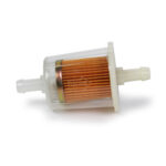 Fuel Filter, In-Line, 20 Micron, Paper Element, 3/8 in NPT Female Inlet, 3/8 in NPT Female Outlet, Plastic, Clear, Each