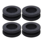 Tyre Pressure Relief Valve Grommet, Rubber, Black, Ti22 Tire Pressure Relief Valves, Set of 4