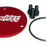 Drive Flange Dust Cover, 3-Bolt, O-Ring, 5/16-18 x 5/8 in Long Bolts, Aluminum Red