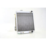 GRIFFIN Radiator, Exact Fit, 17 in W x 16 in H x 2-11/16 in D, Passenger Side Inlet, Passenger Side Outlet, Aluminium, Natural, Automatic, Ford Mustang 1965-66