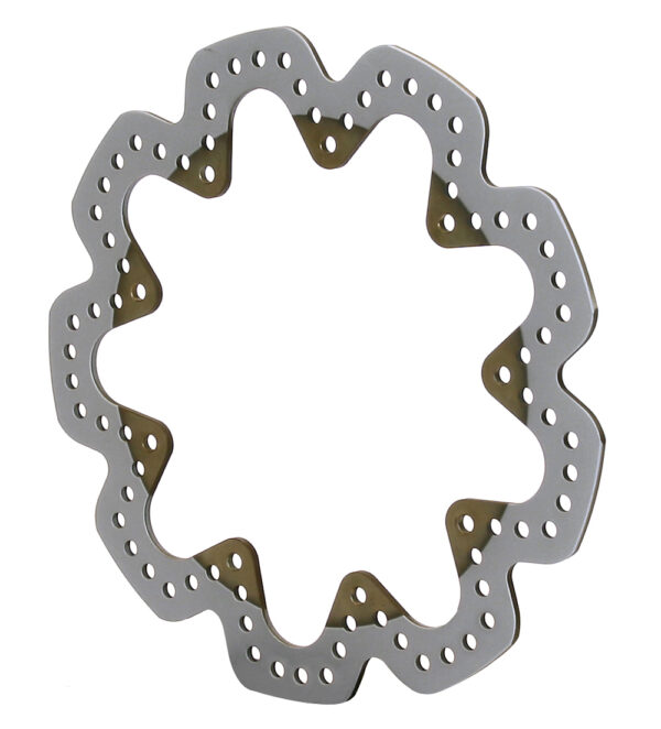 Wilwood Brake Rotor, Super Alloy, Scalloped, 10.500 in OD, 0.160 in Thick, 9 x 7.000 in Bolt Pattern, Steel, Natural