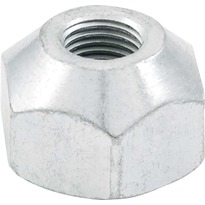 Wheel Nut, Lug Nut, 7/16-20 in Thread, 1 in Hex Head, 45 Degree Seat, Open End, Steel, Zinc Oxide, Each
