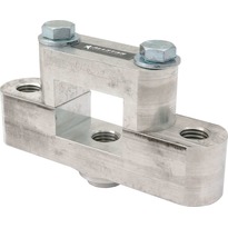 Allstar, Panhard Bar Bracket, Frame Mount, Clamp-On, Aluminium, Natural, 2 in Square Tubing, Each