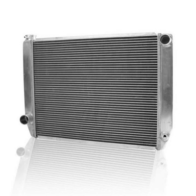 Griffin, Radiator, Universal Fit, 27.5 in W x 19 in H x 3 in D, Passenger Side Inlet, Driver Side Outlet, Aluminium, Natural, Each