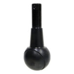 QA1 Ball Joint Stud, 2.000 in/ft Taper, 4.141 in Long, Plus 0.5 in Extended Length, 1.438 in Ball, 1/2-20 in Thread, Steel, Black Oxide