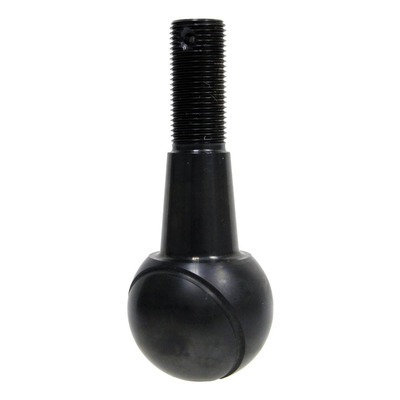 QA1 Ball Joint Stud, 2.000 in/ft Taper, 4.141 in Long, Plus 0.5 in Extended Length, 1.438 in Ball, 1/2-20 in Thread, Steel, Black Oxide