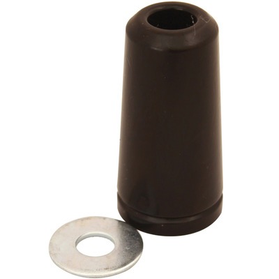 QA1 Bump Stop, Cone, 1.5 in OD, 3 in Tall, Snap-In, Polyurethane, Black, Universal
