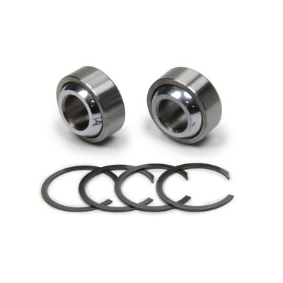 QA1 Spherical Bearing, 0.500 in ID, 1.060 in OD, 0.625 in Thick, Snap Rings Included, Steel