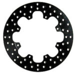 Wilwood Brake Rotor, Drilled, 12.000 in OD, 0.313 in Thick, 8 x 7.620 in Bolt Pattern, Steel, Black Oxide