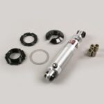 QA1 Shock, Ultra Ride, Aluminum, Clear Anodized, 12.625 in./9.50 in. Extended/Collapsed Lengths, Eyelet Ends