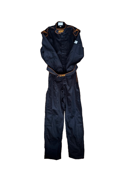 ARP Race Suit Plain Black with Orange Highlights Medium