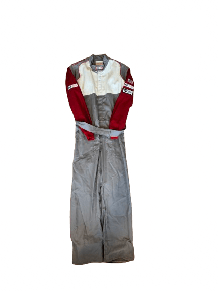 RJS Grey White Red Race Suit Single Layer XL