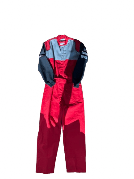 RJS Red Grey Single Layer Race Suit Large