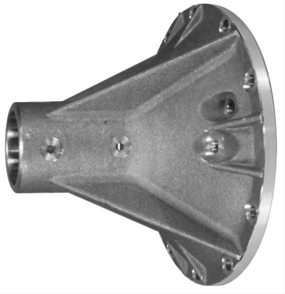 Winters Side Bell, Closed Axle, Driver Side, 4-Rib, Aluminum, Natural, Winters 10 in Quick Change