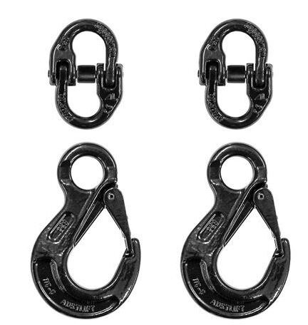 Austlift Vehicle chain safety Hook set 6mm 2Ton ATM, Black
