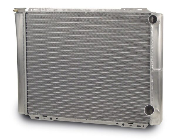 AFCO Duel Pass Radiator, 26.75 in W x 20 in H x 3 in D, Passenger Side Inlet, Passenger Side Outlet, Aluminium, Natural, Each