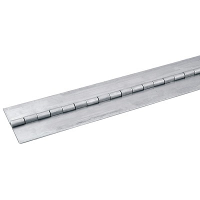 Allstar Hinge, Low Profile, 72 in Long, Aluminum, Natural, Each