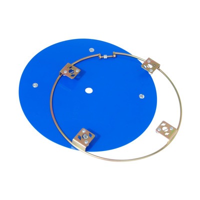 Aero Mud Cover, G2, Quick Release Fastener, Mounting Ring / 4 Mounting Tabs Included, Plastic, Blue, 15 in Wheels, Kit