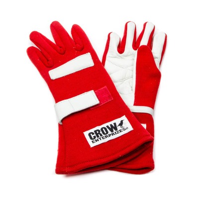 Crow Enterprises Race Gloves Red White X-Small