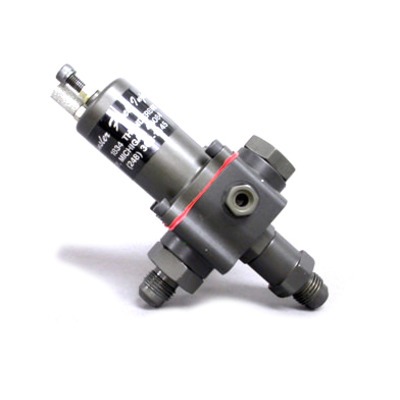 IRL, Fuel Bypass Valve, K-140, High-Speed, 65-130 psi, 6 AN Inlet, 6 AN Outlet, Aluminium, Gray Anodized, Universal, Each
