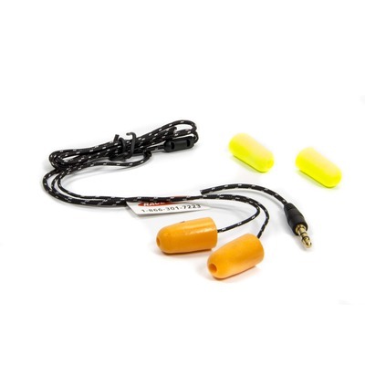 Raceceiver Headphones, Semi-Pro, 36 in Cord, 3.5 mm Input Jack, Small / Medium Foam Ear Molds