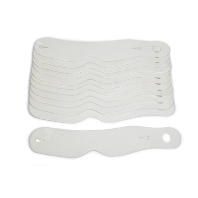 Ultra Shield Helmet Shield Tear Off, 2 mm Thick, 11.5 in Center to Center, Nose Notch, Plastic, Clear, Simpson Helmets, Set of 200