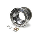 Weld Wheel, Wide 5 XL, 15 x 12 in, 4.000 in Backspace, Wide 5 Bolt Pattern, Beadlock, Cover Included, Aluminum, Polished