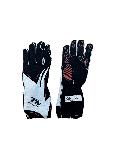 TTS External Stitched Gloves White Red Small