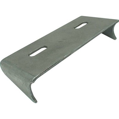 Allstar Transmission Mount Bracket, Weld-On, 1 x 7/16 in Slots, 0.125 in Thick, Steel, Natural